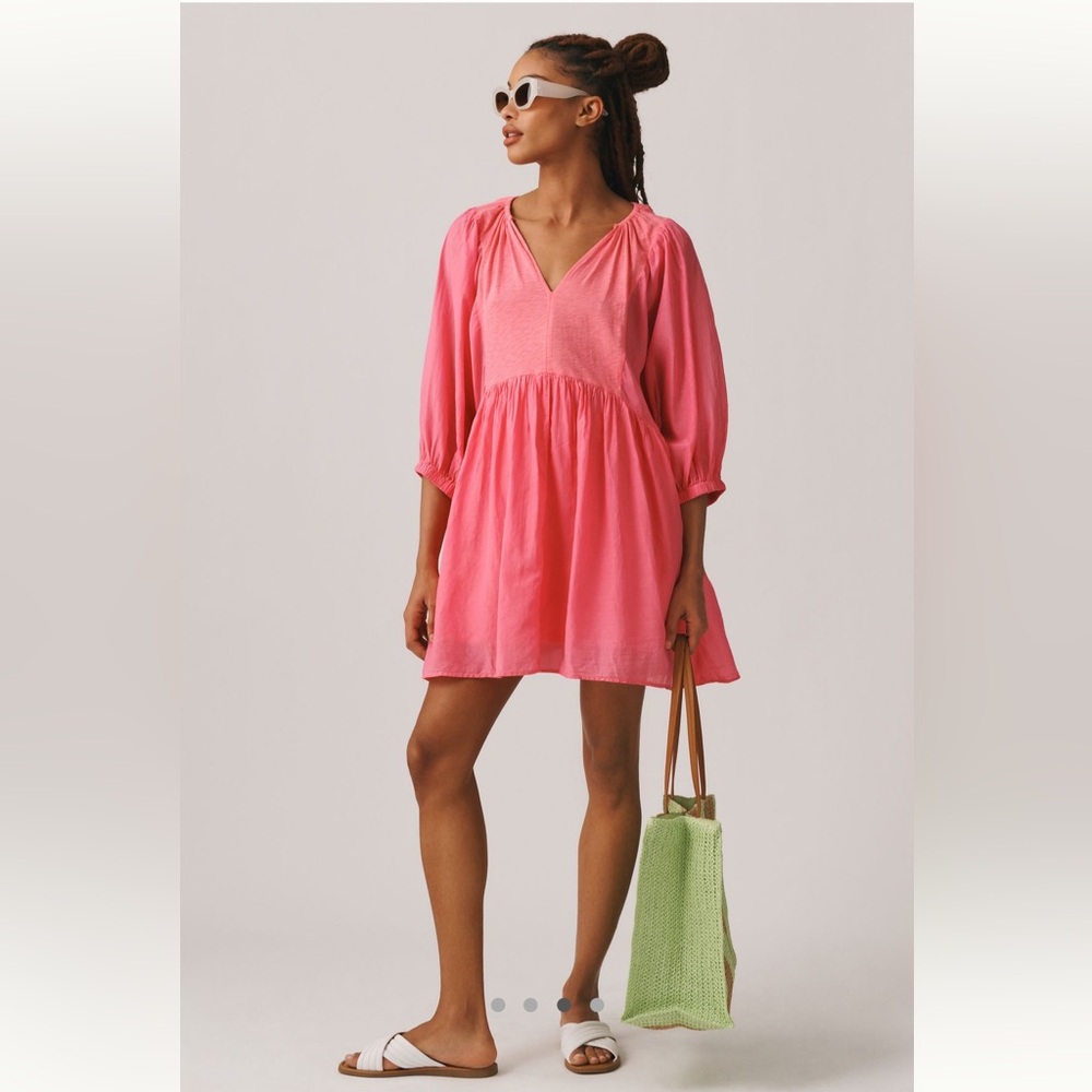 Velvet by Graham & Spencer Pink Mini-dress size L